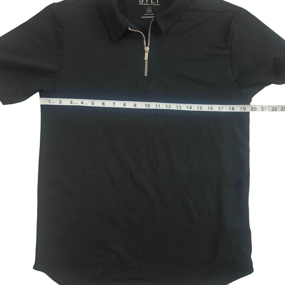 BYLT Lux Zip Polo Black sz M Quarter-zip - Picture 5 of 9